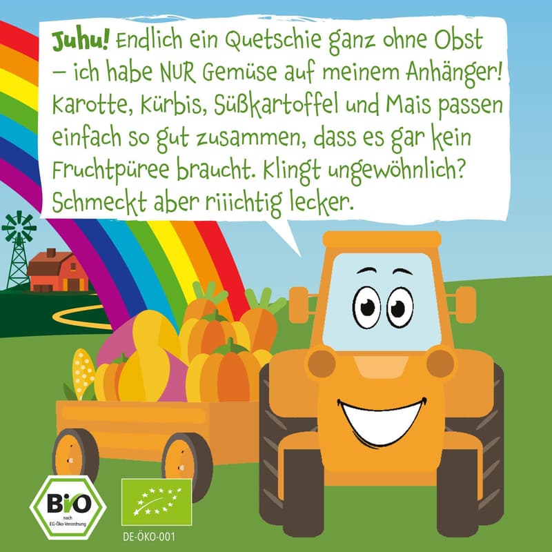 Pumpkin Organics BIO Quetschie Karotte, Kürbis, Süßkartoffel, Mais