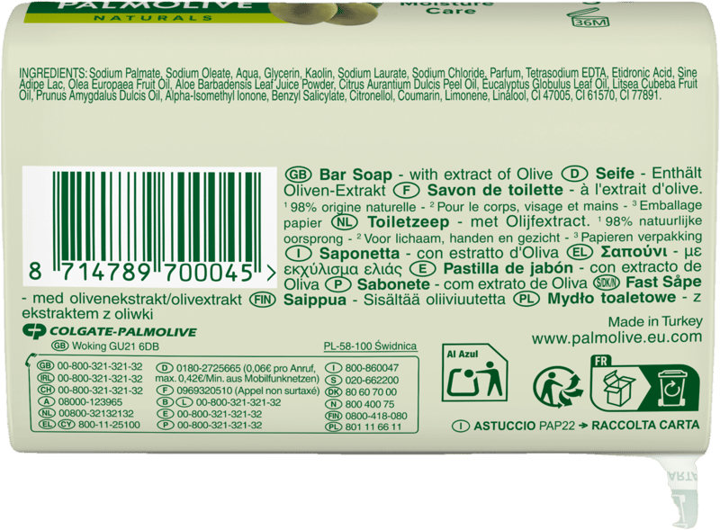 Palmolive Naturals Olive & Milch Seifen 4x90g