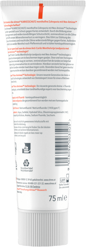 elmex Kariesschutz mentholfrei Zahnpasta