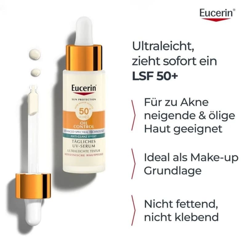 Eucerin Sun Face Oil Control tägliches UV Serum LSF 50
