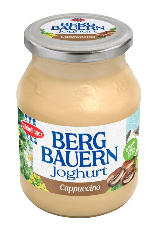 Schärdinger Bergbauern Joghurt Cappuccino im Mehrwegglas