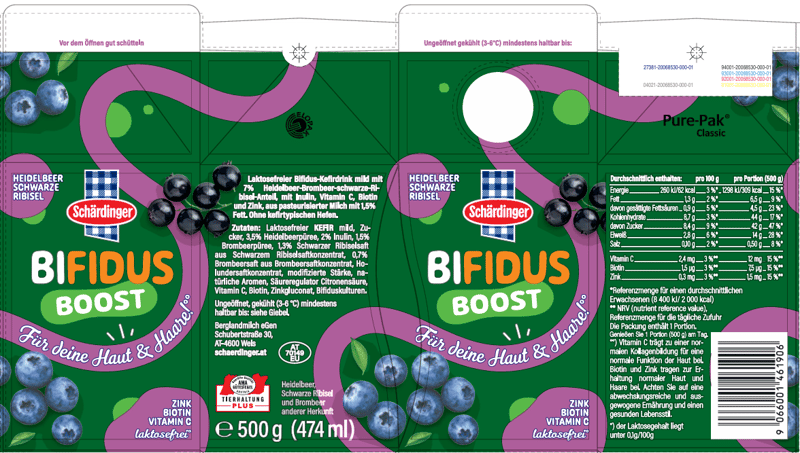 Schärdinger Bifidus Drink Heidelbeere & schwarze Ribisel