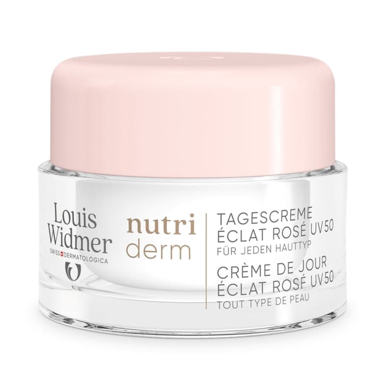 Louis Widmer nutriderm Tagescreme Éclat Rosé UV 50 - leicht parfümiert