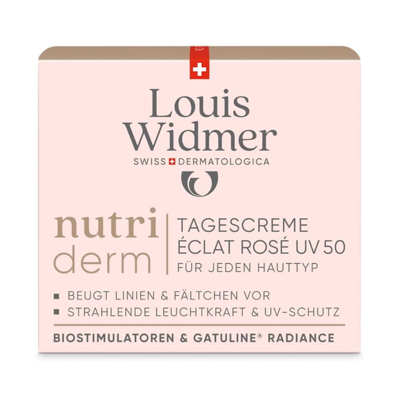 Louis Widmer nutriderm Tagescreme Éclat Rosé UV 50 - leicht parfümiert