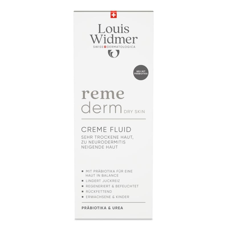 Louis Widmer remederm Dry Skin Creme Fluid - leicht parfümiert