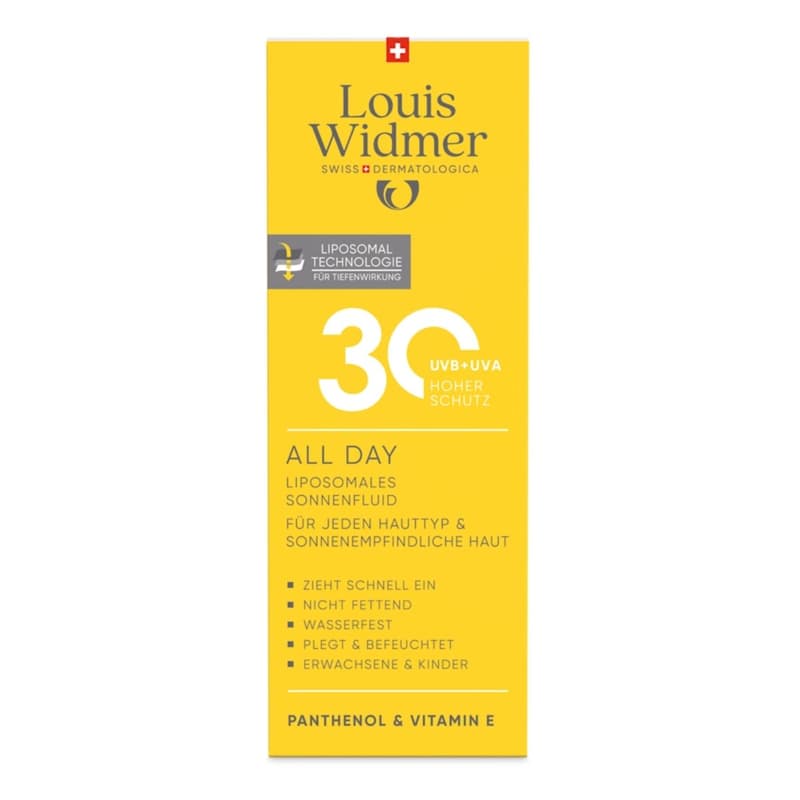 Louis Widmer suncare All Day 30 Liposomales Sonnenfluid - ohne Parfum