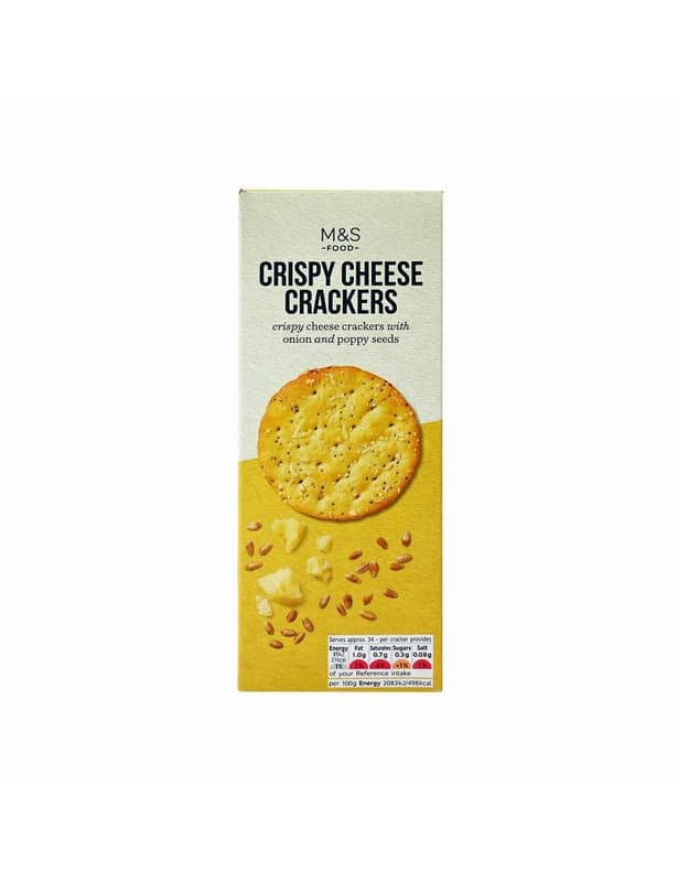Marks & Spencer Cheese crackers with onion and poppy seeds