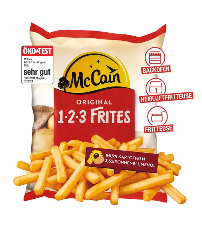 McCain 1 2 3 Frites Original (tiefgekühlt)