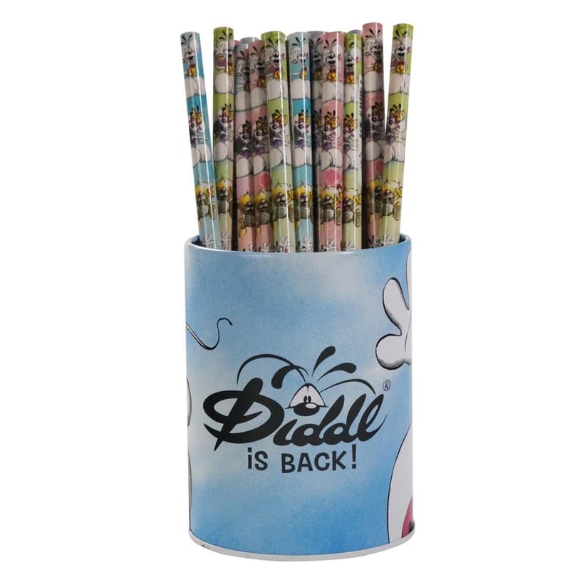 Diddl Bleistift-Set 24 Stifte & 1 Stiftehalter