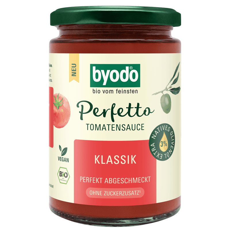 Byodo BIO Perfetto Tomatensauce Klassik, mit nativem Olivenöl extra