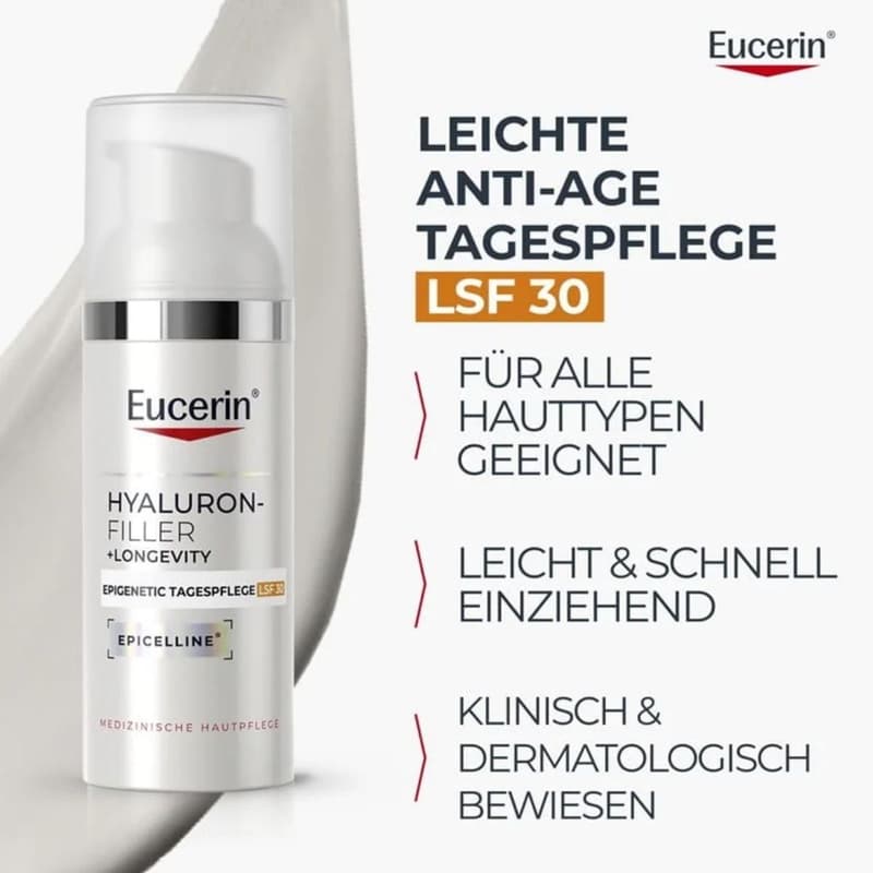 Eucerin Hyaluron-Filler +Longevity Epigenetic Tagespflege LSF 30