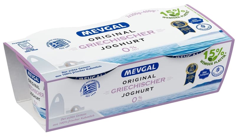 Mevgal Greek Yoghurt 0% Nature 2 x 200g