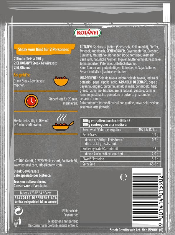 Kotányi Steak Seasoning Salt
