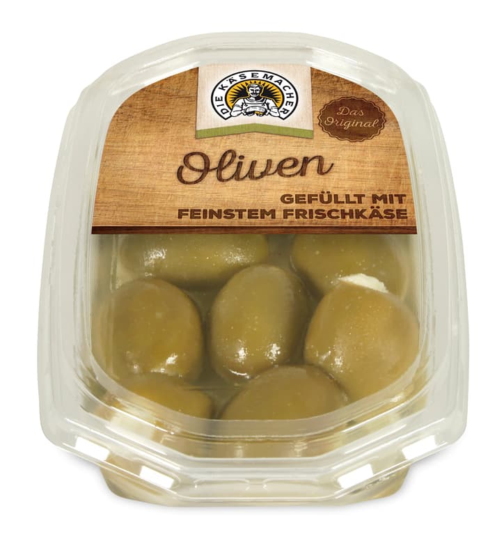 Käsemacher Olives stuffed with cream cheese