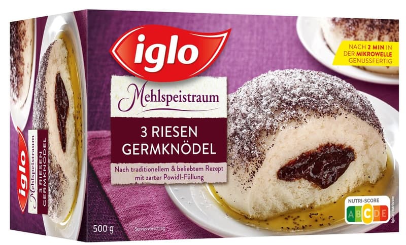 Iglo 3 Riesen-Germknödel (tiefgekühlt)