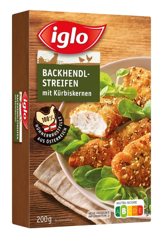 Iglo Backhendlstreifen mit Kürbiskernen (tiefgekühlt)