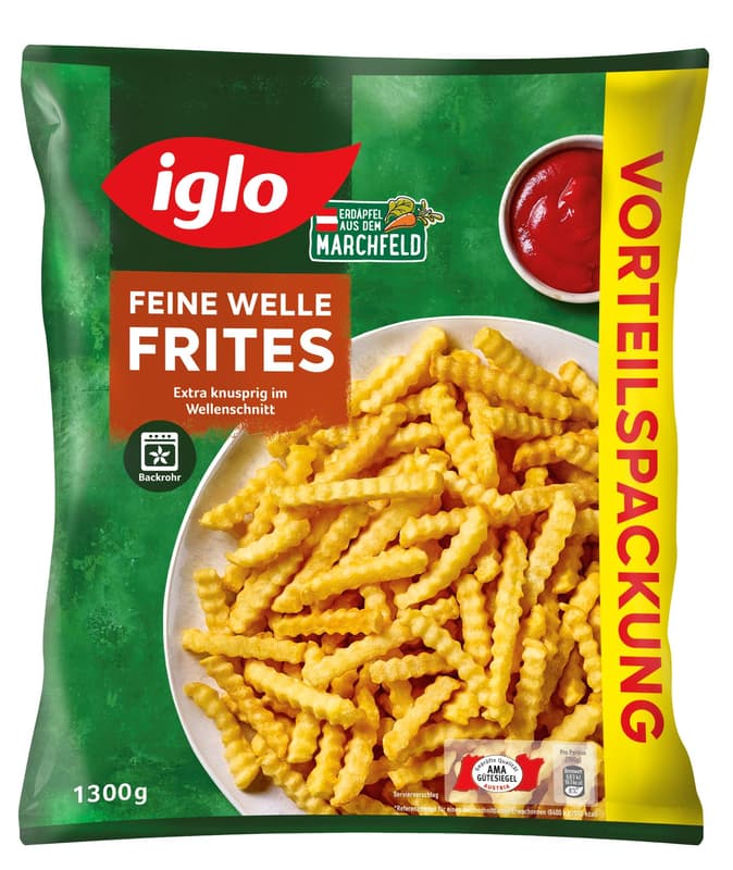 Iglo Backrohr Feine Welle Frites Vorteilspackung (tiefgekühlt)