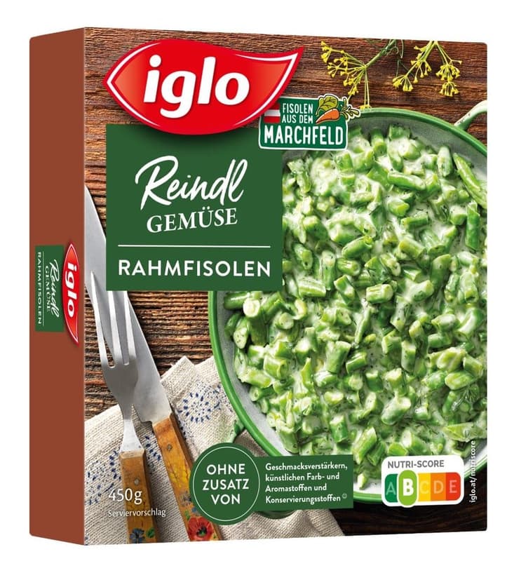 Iglo Fisolengemüse mit Rahm (tiefgekühlt)