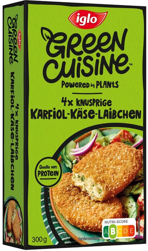 Iglo Green Cuisine 4 Karfiol-Käse-Laibchen (tiefgekühlt)