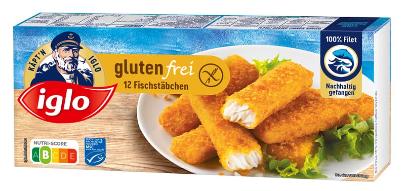 Iglo MSC 12 Glutenfreie Fischstäbchen (tiefgekühlt)