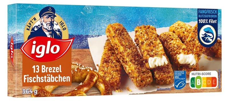 Iglo MSC 13 Brezel Fischstäbchen (tiefgekühlt)