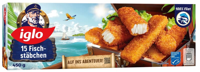 Iglo MSC 15 Fischstäbchen (tiefgekühlt)