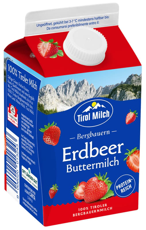 Tirol Milch Buttermilch 0,9% Erdbeer