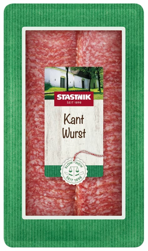 Stastnik Kantwurst geschnitten