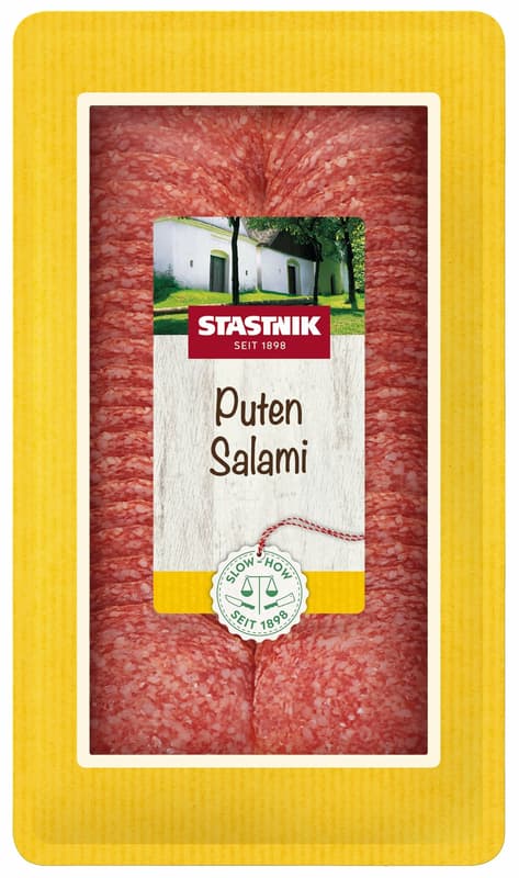 Stastnik Putensalami geschnitten