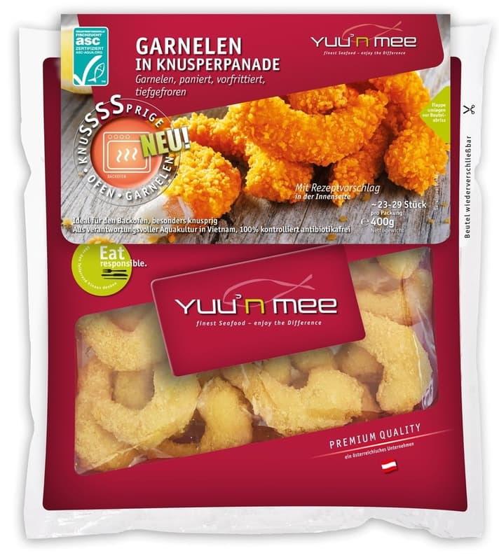 Yuu´n mee Garnelen in Knusperpanade ASC (tiefgekühlt)