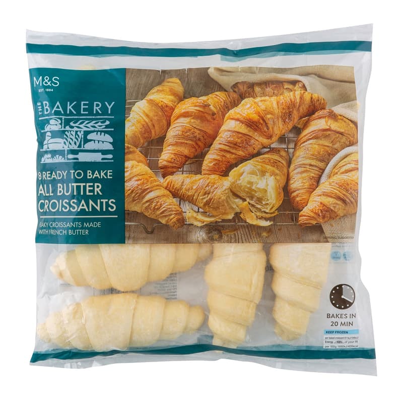 Marks & Spencer 8 All Butter Croissants (tiefgekühlt)