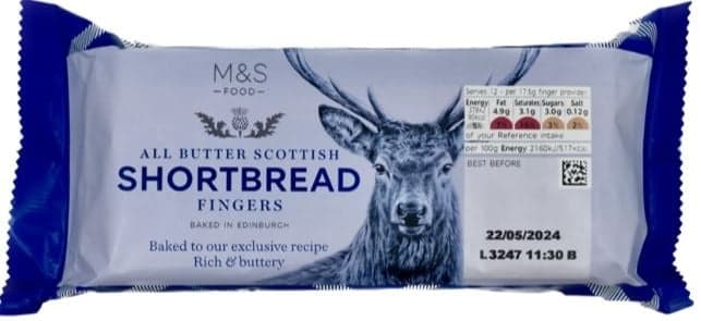 Marks & Spencer Scottish All Butter Shortbread Fingers