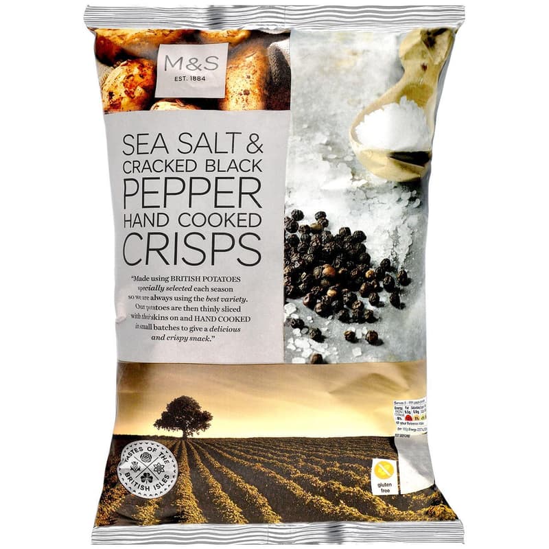 Marks & Spencer Hand Cooked Salt & Black Pepper Crisps