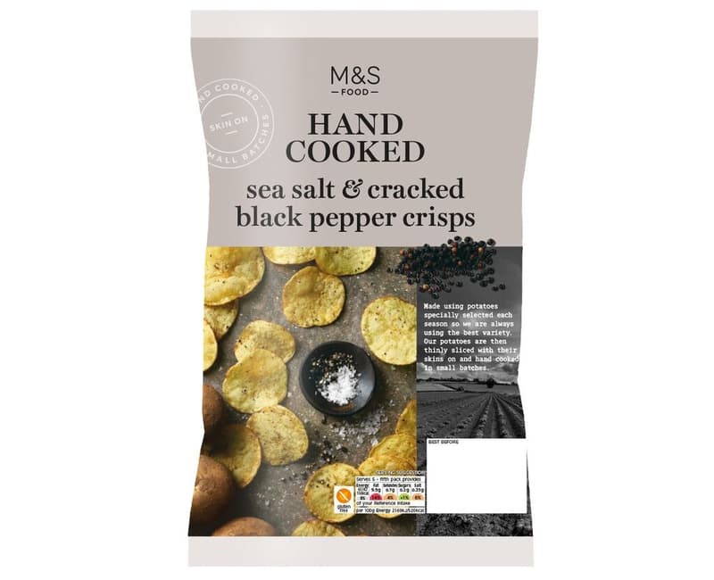 Marks & Spencer Hand Cooked Salt & Black Pepper Crisps