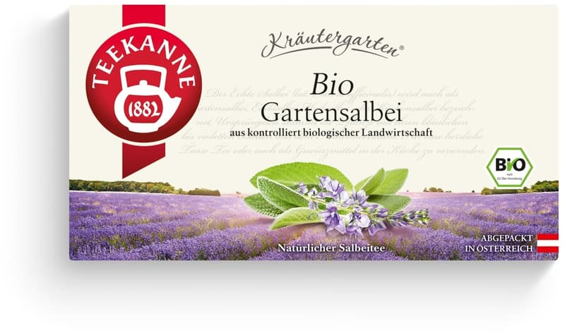 Teekanne BIO Kräutergarten Gartensalbei Teebeutel