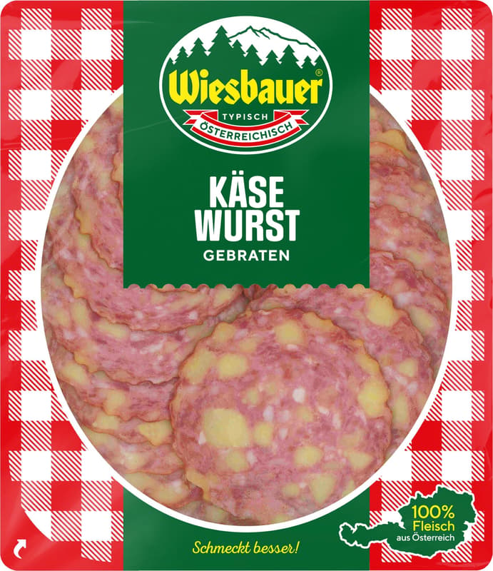 Wiesbauer Käsewurst geschnitten