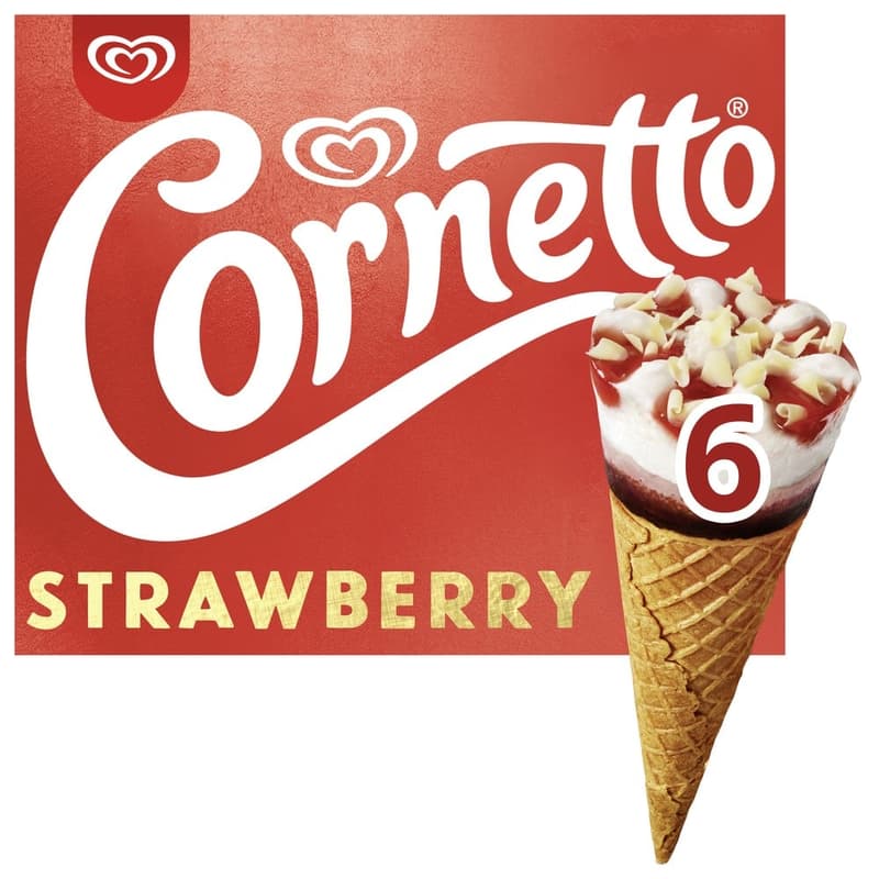 Cornetto Erdbeer Multipack 6 x (tiefgekühlt)