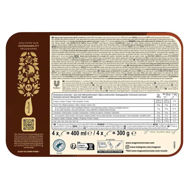 Magnum Multipack 4 x Mandel (tiefgekühlt)